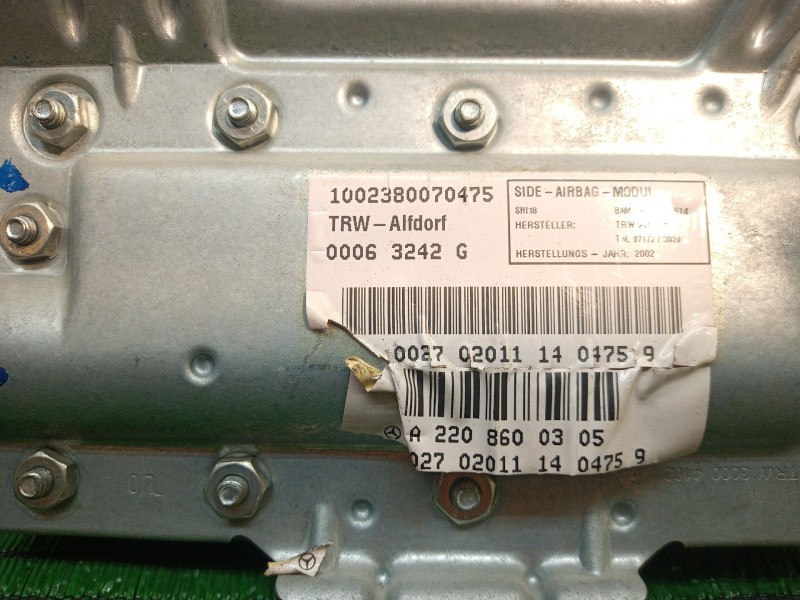 Recambio de airbag cortina delantero izquierdo para mercedes-benz clase s (w220) berlina 3.2 cdi cat referencia OEM IAM 10023800