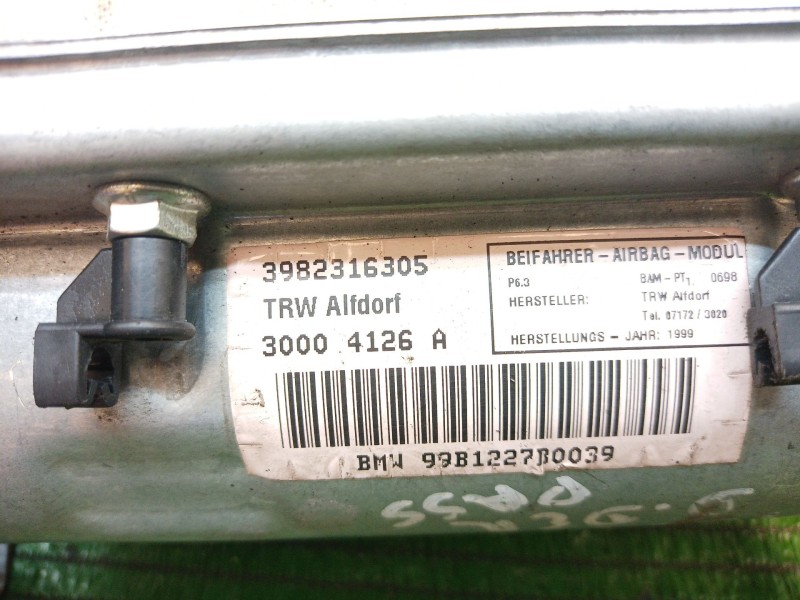 Recambio de airbag delantero derecho para bmw serie 5 berlina (e39) 530d referencia OEM IAM   