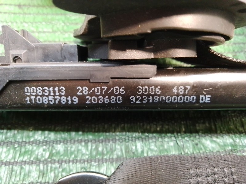 Recambio de cinturon seguridad delantero derecho para volkswagen golf plus (5m1) bluemotion edition referencia OEM IAM 604990300