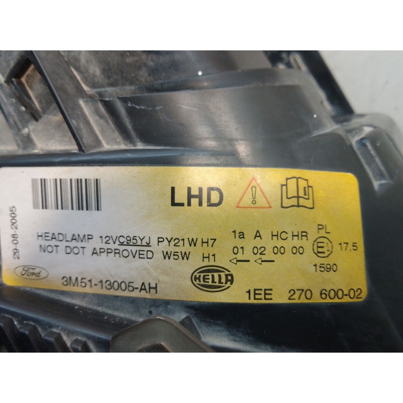 Recambio de faro derecho para ford focus c-max (cap) 1.8 tdci turbodiesel cat referencia OEM IAM   