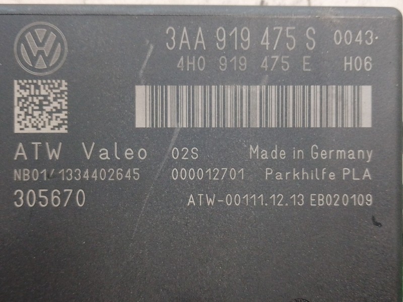 Recambio de modulo electronico para volkswagen tiguan (5n_) 2.0 tdi referencia OEM IAM 3AA919475S 305670 4H0919745E
