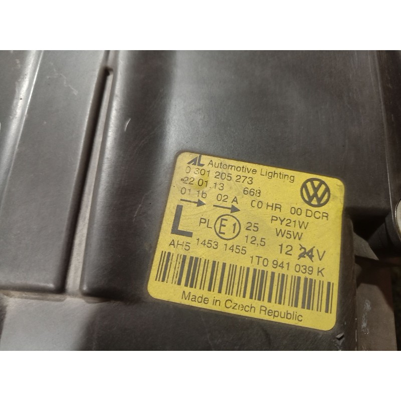 Recambio de faro izquierdo para volkswagen touran (1t1, 1t2) 2.0 tdi 16v referencia OEM IAM 1305235777 1305235777 1305235777
