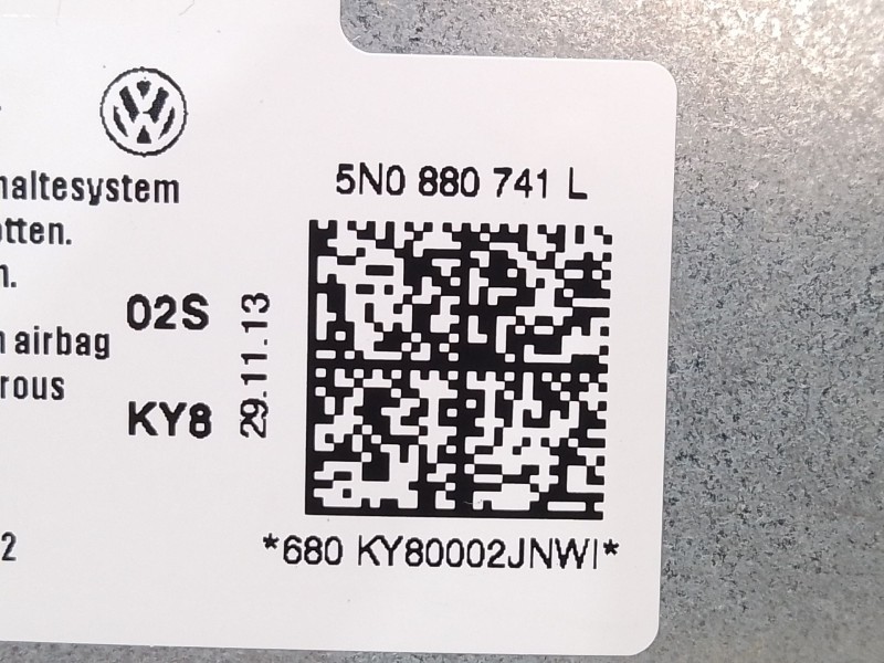 Recambio de airbag cortina delantero izquierdo para volkswagen tiguan (5n_) 2.0 tdi referencia OEM IAM 5N0880741L 5N0880741L KY8