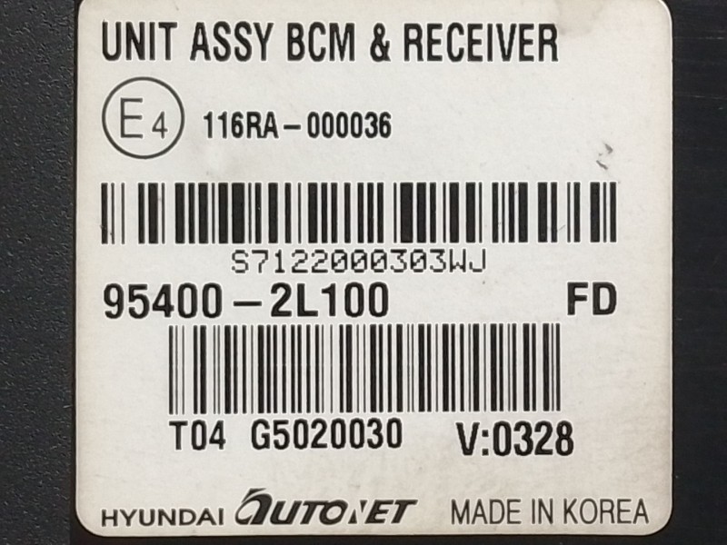 Recambio de modulo electronico para hyundai i30 (fd) 1.6 referencia OEM IAM 954002L100 G5020030 S7122000303WJ