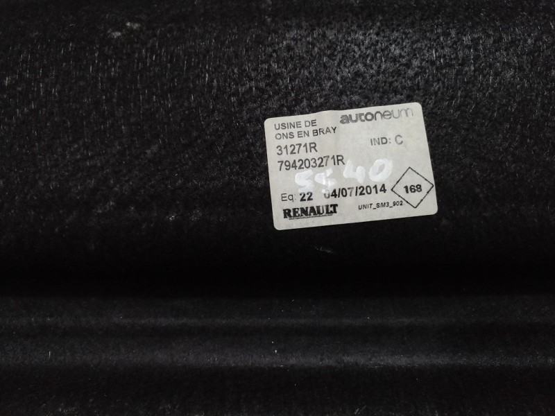 Recambio de bandeja trasera para renault zoe 2014 referencia OEM IAM   