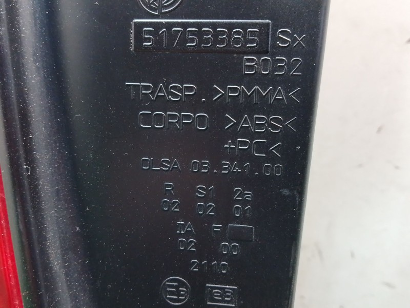 Recambio de piloto trasero izquierdo para lancia ypsilon (843_) 1.2 (843.axb1a) referencia OEM IAM 51753385 0334003 B032