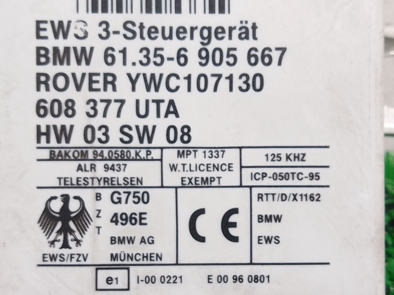 Recambio de modulo electronico para bmw 5 (e39) 523 i referencia OEM IAM 61356905667 608377UT YWC107130