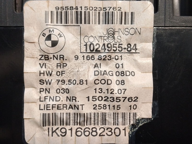 Recambio de cuadro instrumentos para bmw 1 (e81) 120 d referencia OEM IAM 102495584 916682301 1K916682301