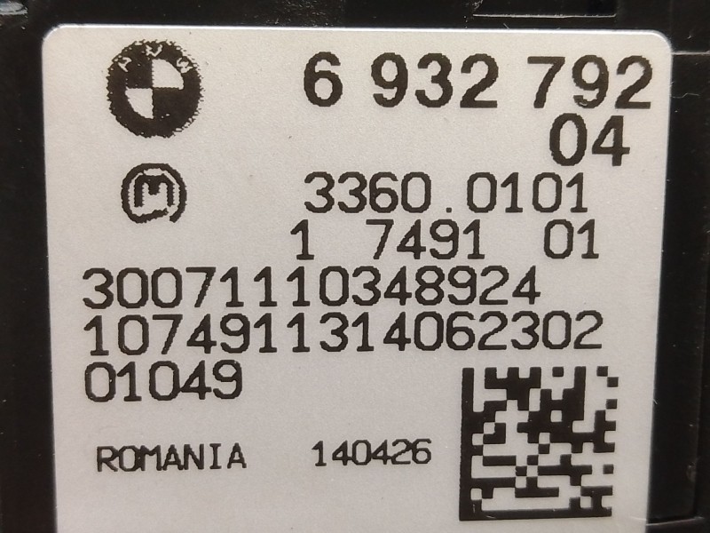 Recambio de mando luces para bmw 1 (e81) 120 d referencia OEM IAM 693279204 1749101 33600101