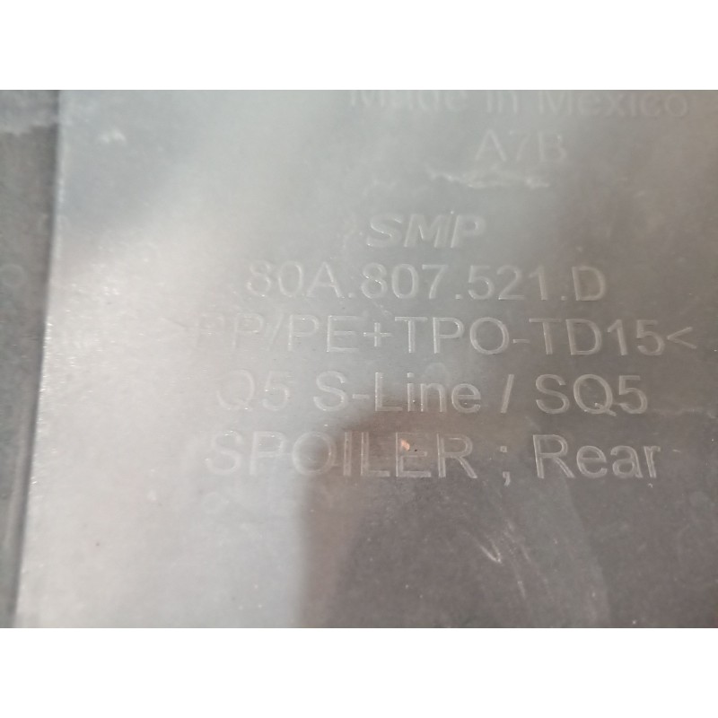 Recambio de paragolpes trasero para audi q5 (fyb, fyg) 2.0 tdi quattro referencia OEM IAM   