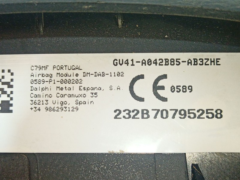 Recambio de airbag volante para ford kuga ii (dm2) 2.0 tdci referencia OEM IAM   