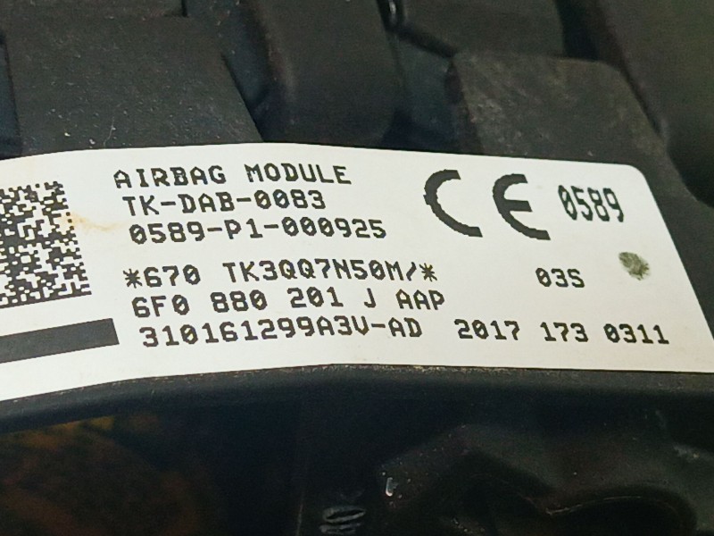 Recambio de airbag volante para seat ibiza v (kj1, kjg) 1.0 tsi referencia OEM IAM   