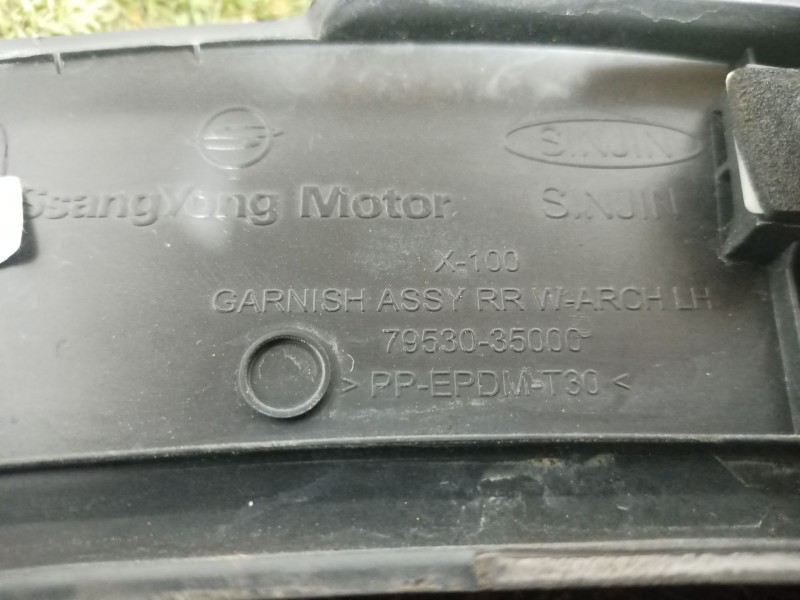 Recambio de aletin trasero izquierdo para ssangyong tivoli 1.6 referencia OEM IAM 7953035 7953035 7953035