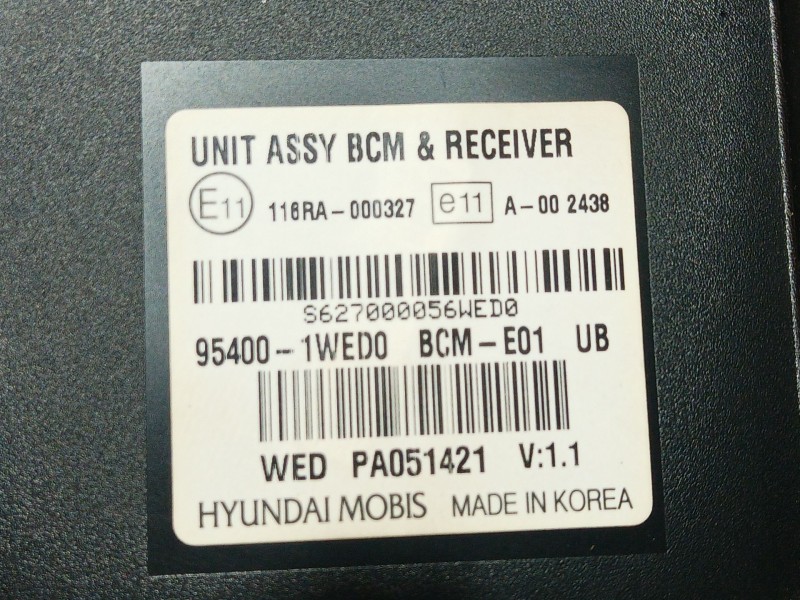 Recambio de modulo electronico para kia rio iii (ub) 1.2 cvvt referencia OEM IAM 954001WED0 954001WED0 BCME01