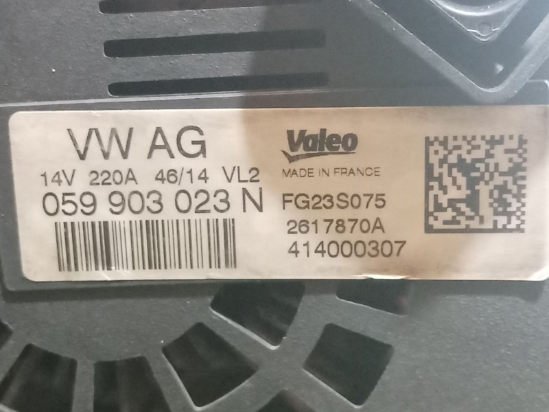 Recambio de alternador para volkswagen touareg (7p6) v6 tdi bluemotion premium referencia OEM IAM   