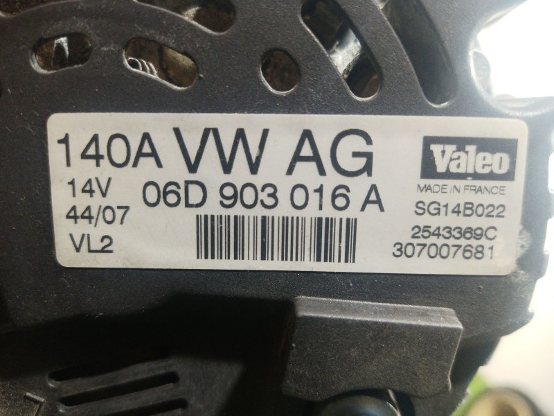 Recambio de alternador para volkswagen passat b6 (3c2) 1.8 tsi referencia OEM IAM   
