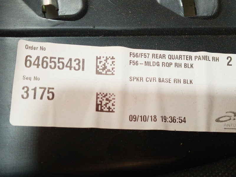 Recambio de guarnecido puerta trasera derecha para mini mini (f55) cooper d referencia OEM IAM   