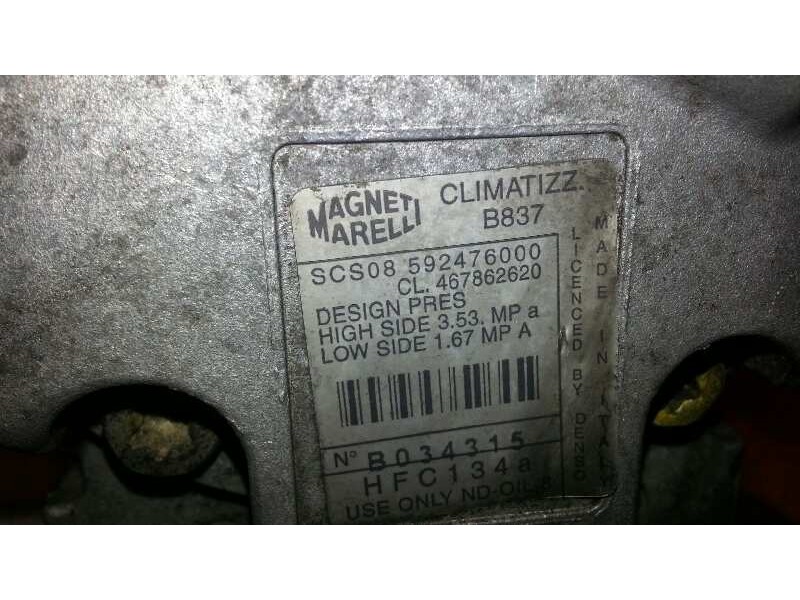 Recambio de compresor aire acondicionado para fiat doblo (119) 1.9 diesel cat referencia OEM IAM 467862620 467862620 467862620