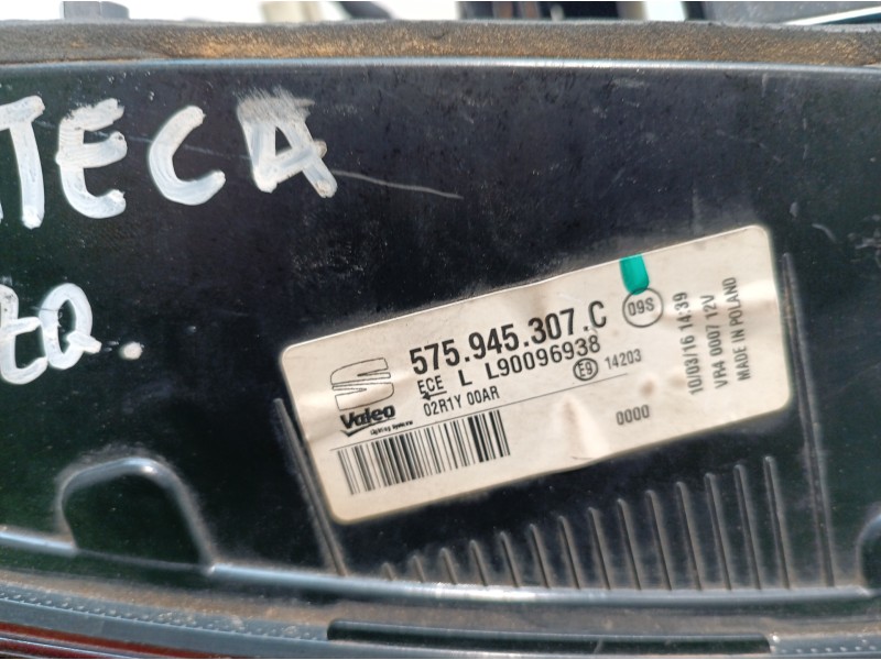 Recambio de piloto trasero maletero izquierdo para seat ateca (kh7) referencia OEM IAM 575945307C 575945307C L90096938
