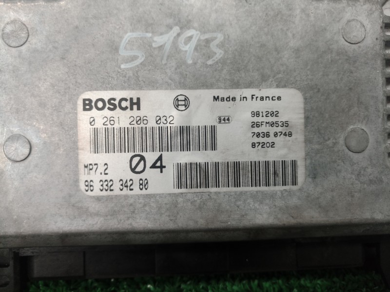 Recambio de centralita motor uce para peugeot 206 berlina xs referencia OEM IAM 9633234280 9633234280 0261206032