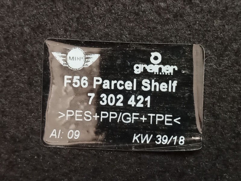 Recambio de bandeja trasera para mini mini (f55) cooper d referencia OEM IAM 7302421 7302421 7302421