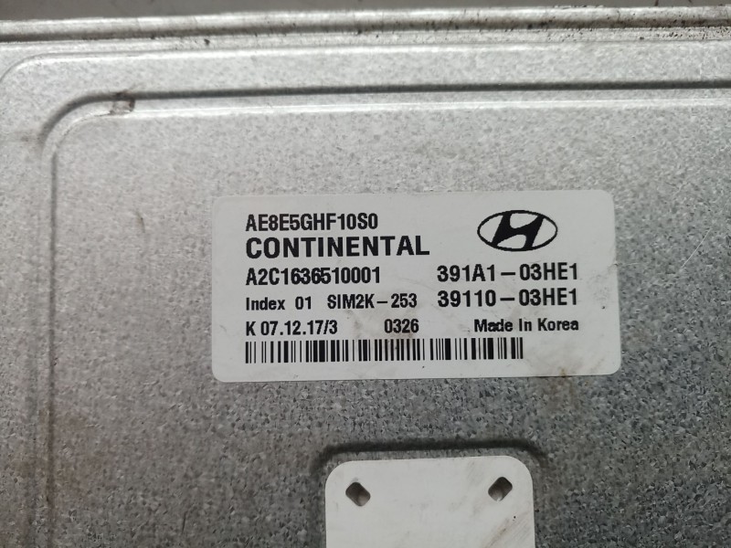Recambio de centralita motor uce para hyundai ioniq (ae) 1.6 gdi hybrid referencia OEM IAM A2C1636510001 A2C1636510001 A2C163651
