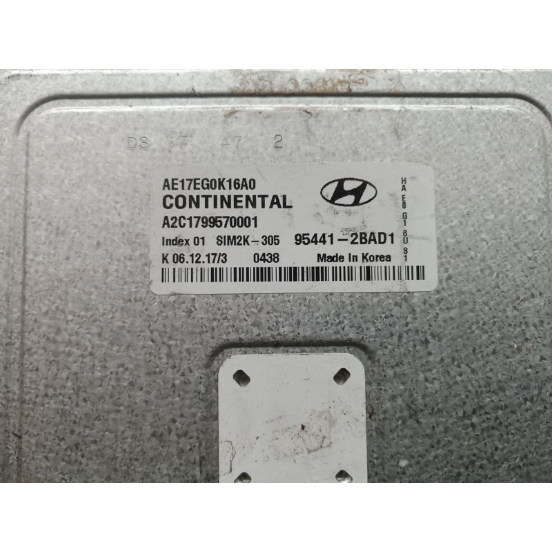 Recambio de centralita motor uce para hyundai ioniq (ae) 1.6 gdi hybrid referencia OEM IAM 954412BAD1 954412BAD1 954412BAD1