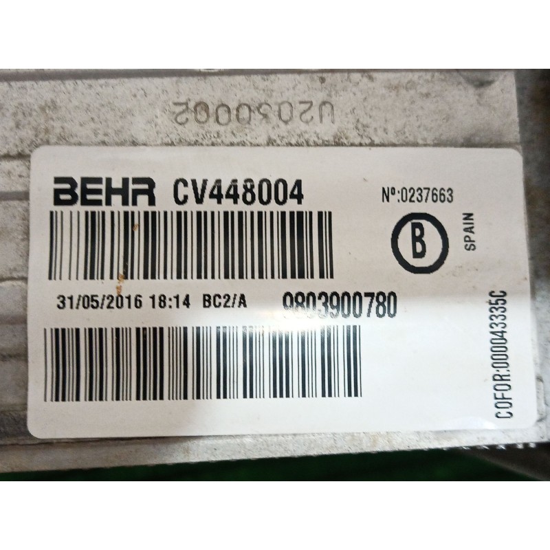 Recambio de intercooler para citroën c-elysee (dd_) 1.6 bluehdi 100 referencia OEM IAM   