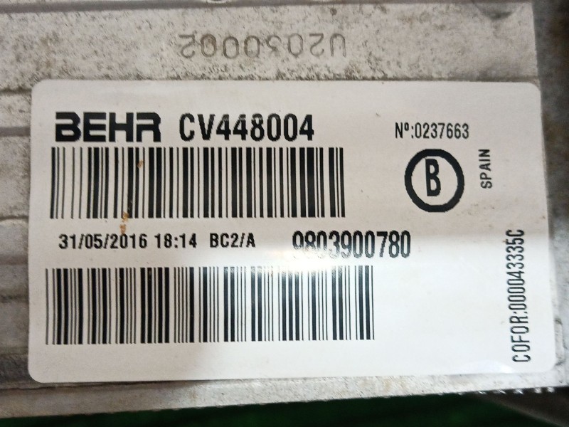 Recambio de intercooler para citroën c-elysee (dd_) 1.6 bluehdi 100 referencia OEM IAM   
