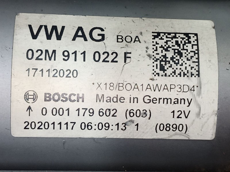 Recambio de motor arranque para volkswagen tiguan (ad1, ax1) 1.5 tsi referencia OEM IAM 02M911022F 02M911022F 0001179602