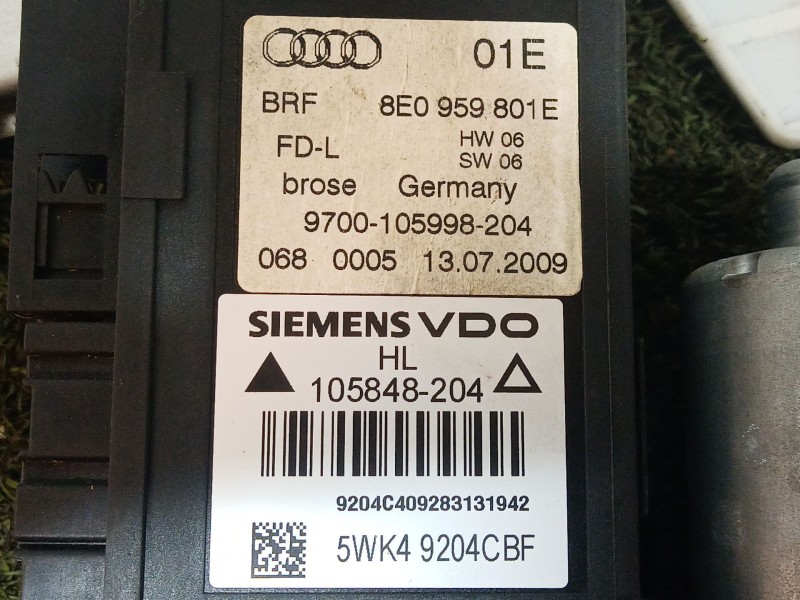 Recambio de elevalunas trasero izquierdo para seat exeo (3r2) 2.0 tdi referencia OEM IAM   