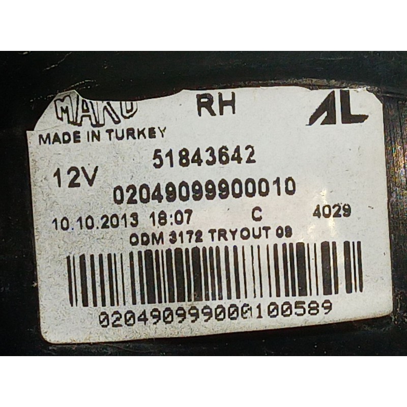Recambio de piloto trasero derecho para fiat panda (312_, 319_) 1.2 (312pxa1a) referencia OEM IAM   