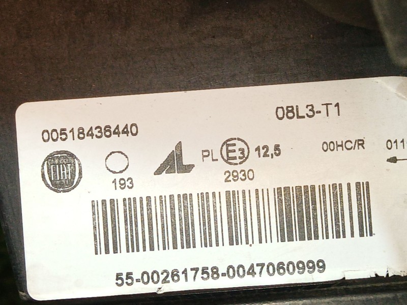 Recambio de faro derecho para fiat panda (312_, 319_) 1.2 (312pxa1a) referencia OEM IAM   