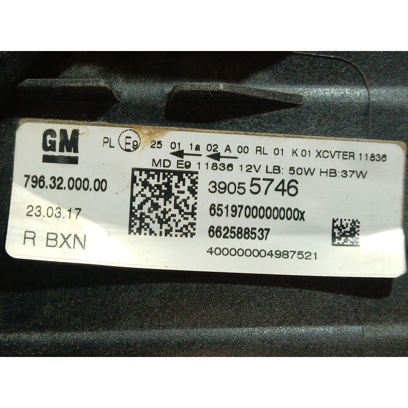 Recambio de faro derecho para opel astra k (b16) 1.6 cdti (68) referencia OEM IAM   