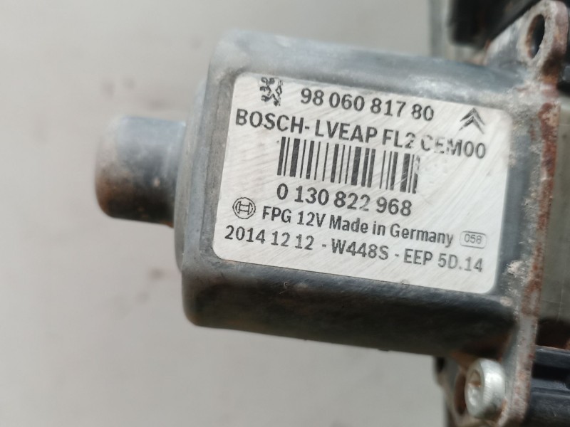 Recambio de elevalunas delantero derecho para peugeot 2008 i (cu_) 1.6 hdi referencia OEM IAM 0130822968 9806081780 0130822968