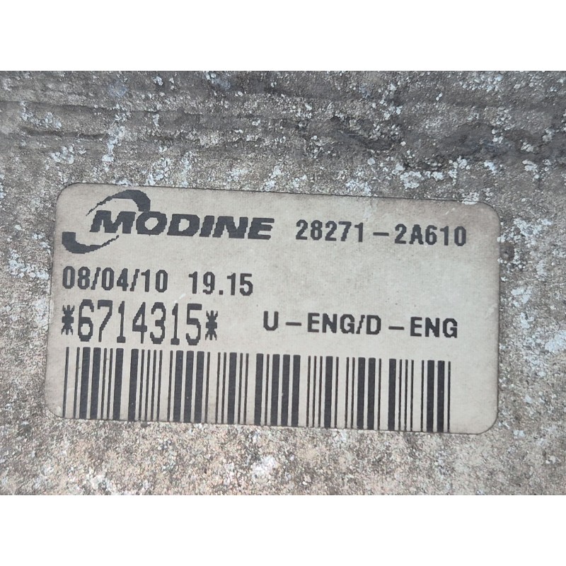 Recambio de intercooler para kia cee´d hatchback (ed) 1.6 crdi 90 referencia OEM IAM 282712A610 282712A610 282712A610