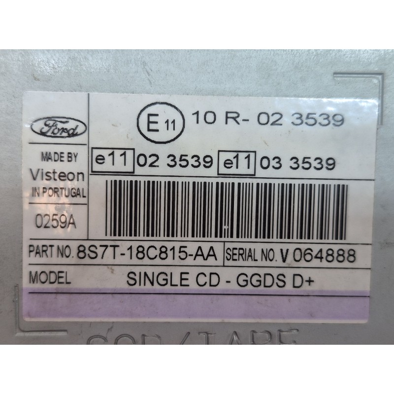 Recambio de sistema audio / radio cd para ford mondeo ber. (ca2) ambiente referencia OEM IAM   