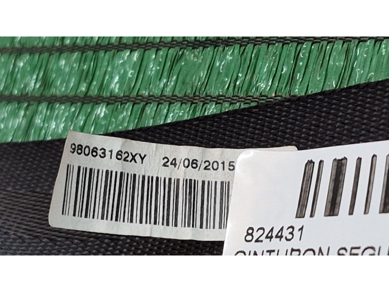 Recambio de cinturon seguridad trasero izquierdo para peugeot 208 active referencia OEM IAM 98063162XY 98063162XY 98063162XY