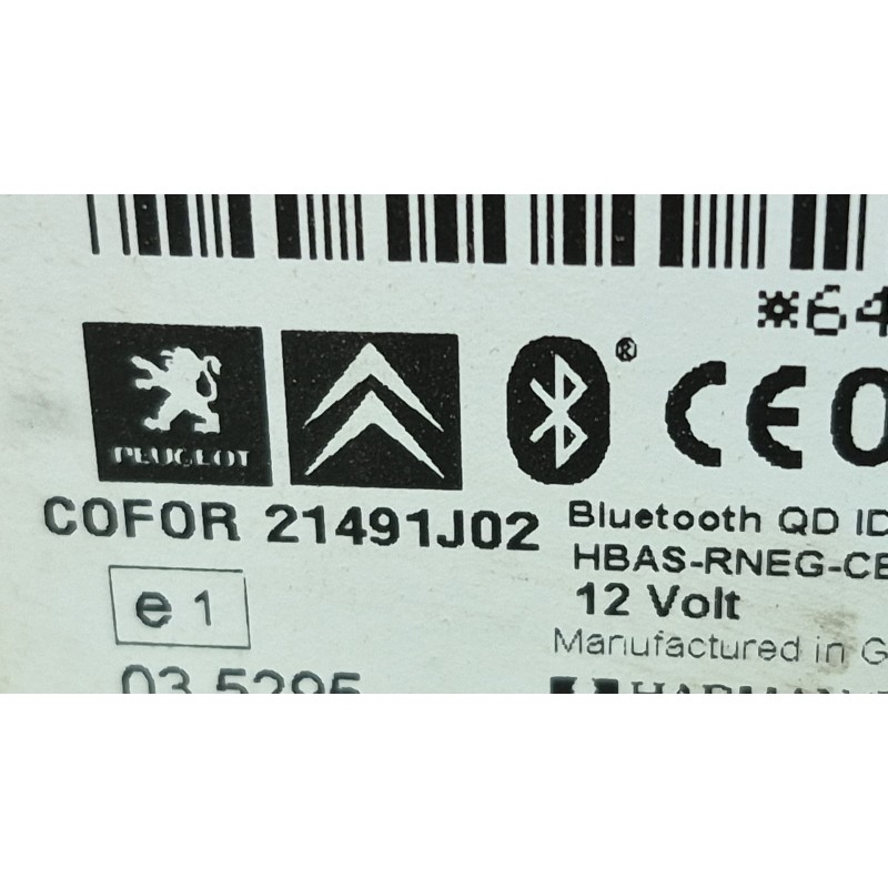 Recambio de sistema audio / radio cd para peugeot 5008 (0u_, 0e_) 2.0 hdi 150 / bluehdi 150 referencia OEM IAM   