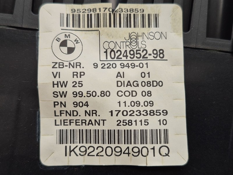 Recambio de cuadro instrumentos para bmw 1 (e87) 118 d referencia OEM IAM   