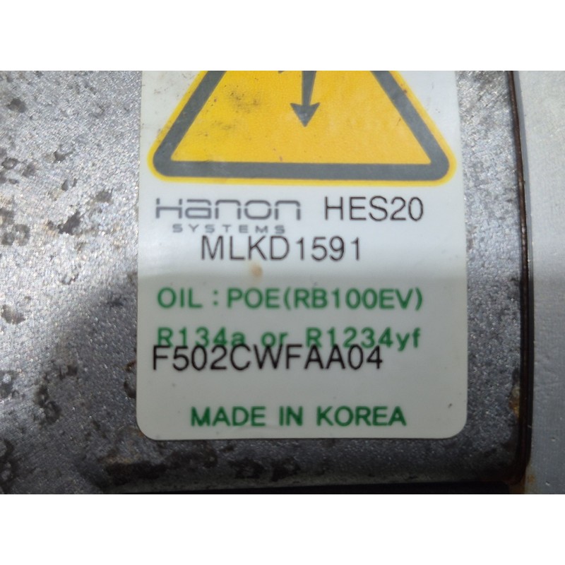 Recambio de compresor aire acondicionado para hyundai ioniq (ae) 1.6 gdi hybrid referencia OEM IAM   