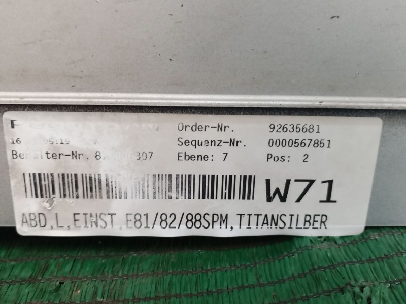 Recambio de faldon lateral para bmw 1 (e87) 118 d referencia OEM IAM   