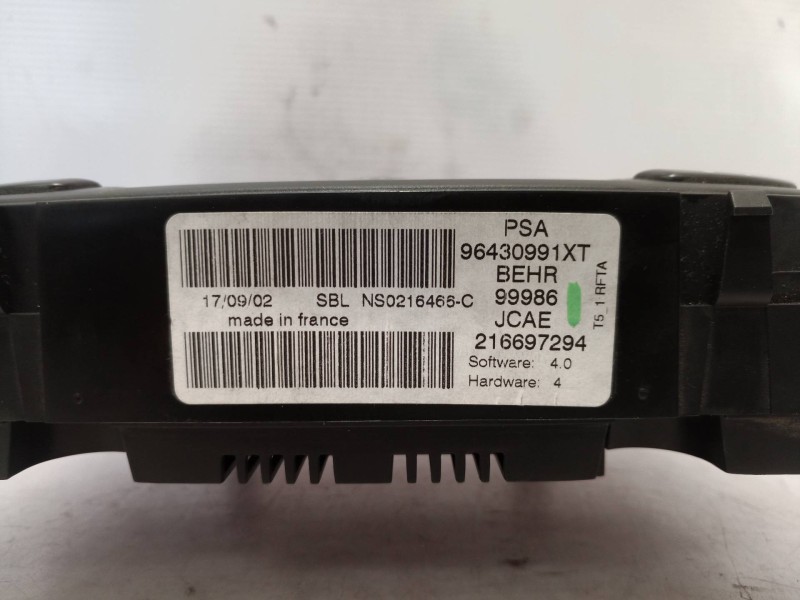 Recambio de mando climatizador para peugeot 307 break / sw (s1) sw referencia OEM IAM 96430991XT 96430991XT 216697294