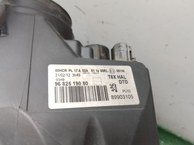 Recambio de faro derecho para peugeot 5008 (0u_, 0e_) 1.6 hdi referencia OEM IAM 9682519080 9682519080 9682519080
