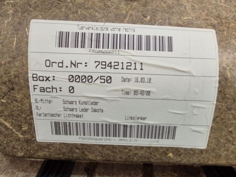 Recambio de guarnecido puerta delantera derecha para bmw 5 touring (e61) 520 d referencia OEM IAM   