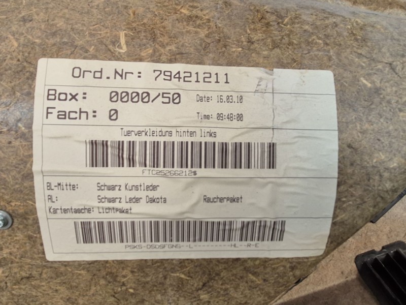 Recambio de guarnecido puerta trasera izquierda para bmw 5 touring (e61) 520 d referencia OEM IAM   