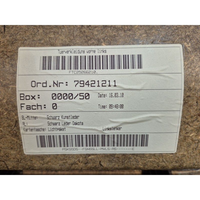 Recambio de guarnecido puerta delantera izquierda para bmw 5 touring (e61) 520 d referencia OEM IAM   