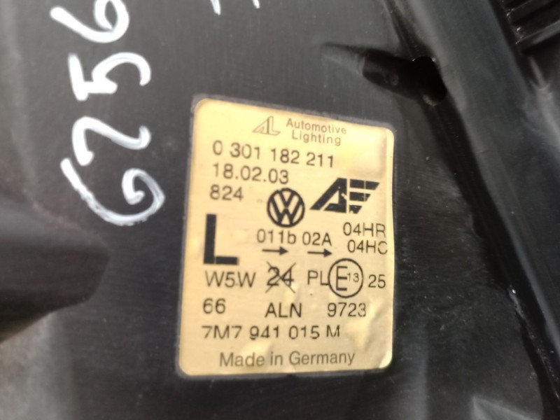 Recambio de faro derecho para seat alhambra (7v8, 7v9) 1.9 tdi referencia OEM IAM   