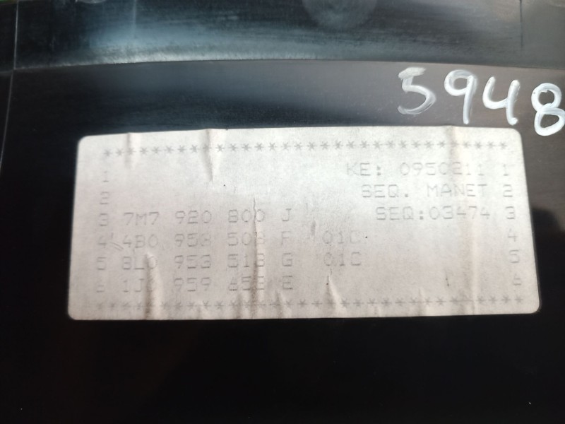 Recambio de cuadro instrumentos para seat alhambra (7v8, 7v9) 1.9 tdi referencia OEM IAM   