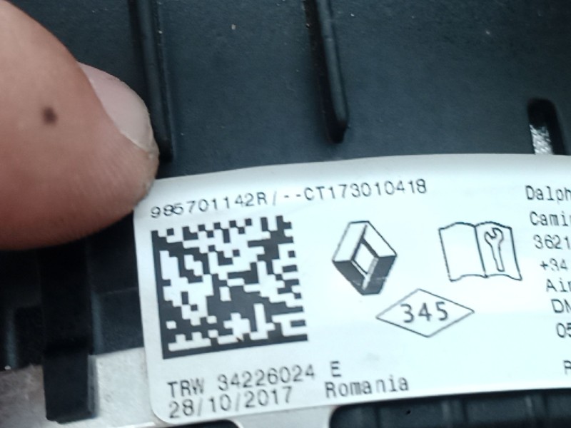 Recambio de airbag volante para dacia sandero ii tce 90 (b8m1, b8ma) referencia OEM IAM   